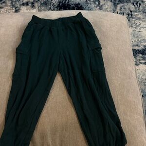 Aerie Dark Green Ribbed Pants